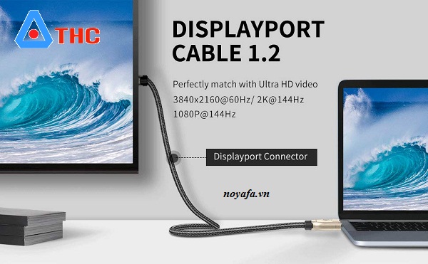 Dây Displayport sang Display port dài 2m chuẩn 2m, chuẩn 1.2 